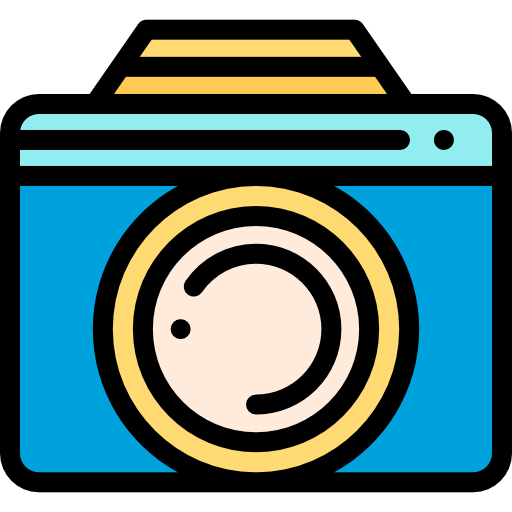 カメラ Detailed Rounded Lineal color icon