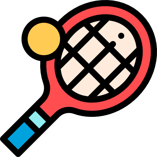 テニス Detailed Rounded Lineal color icon