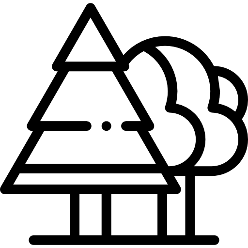 소나무 Detailed Rounded Lineal icon