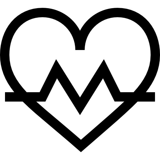 cardiogram Basic Straight Lineal icoon