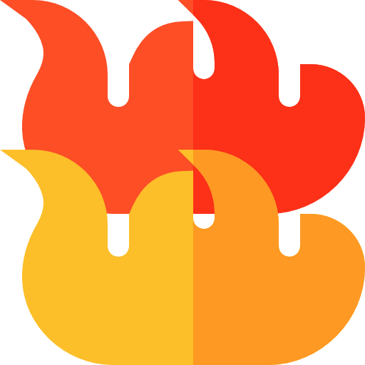 Fire Basic Straight Flat icon