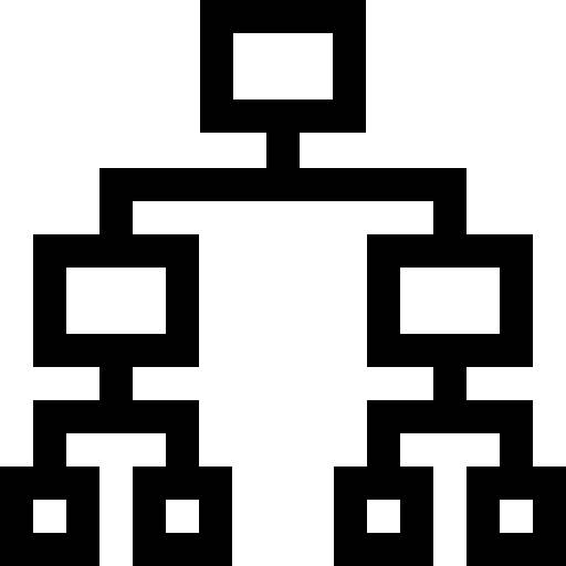 estructura jerarquica Basic Straight Lineal icono