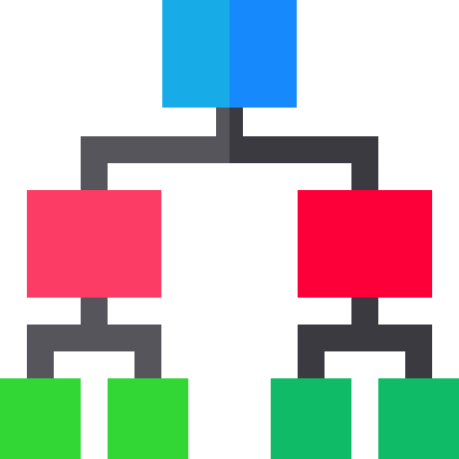 struktura hierarchiczna Basic Straight Flat ikona
