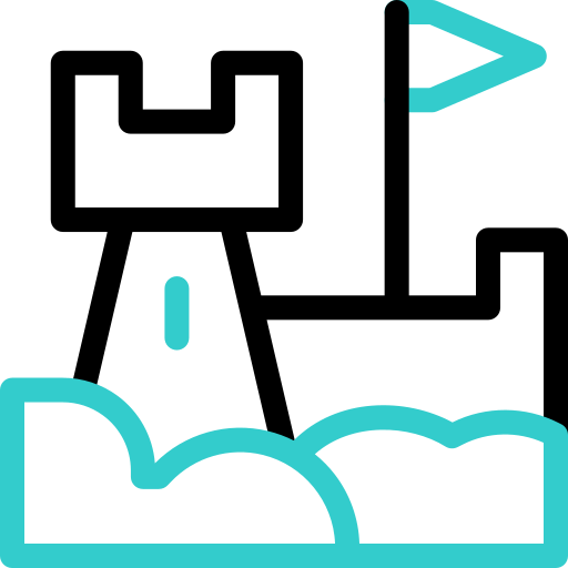 zamek z piasku Basic Accent Outline ikona