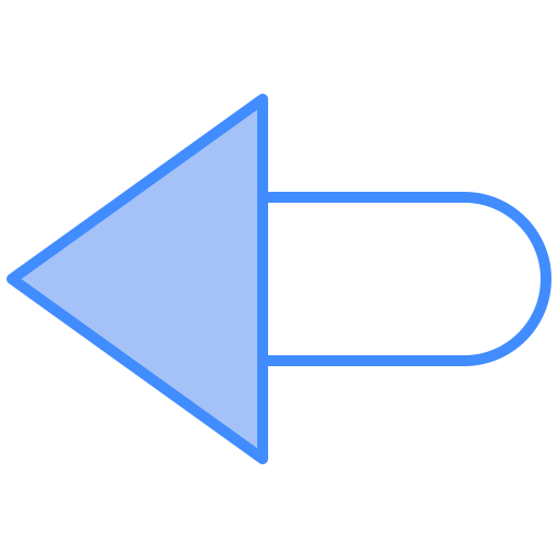 Left arrow Generic Blue icon