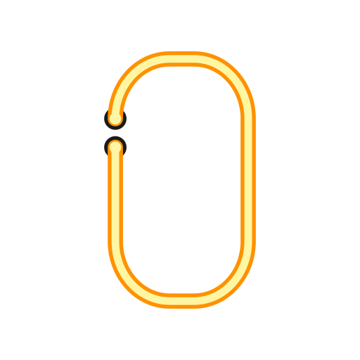 数字のゼロ Generic Outline Color icon