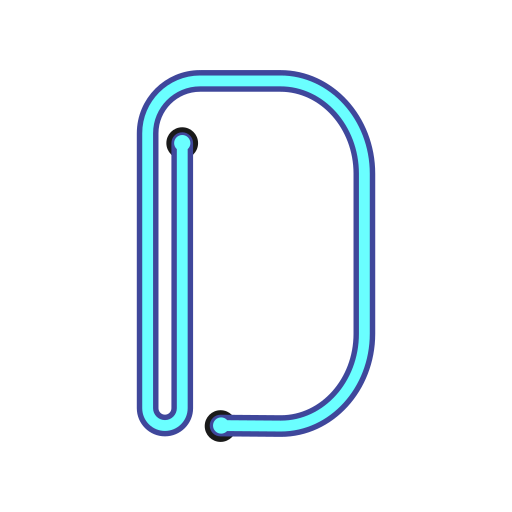 lettera d Generic Outline Color icona