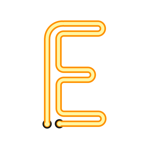 buchstabe e Generic Outline Color icon