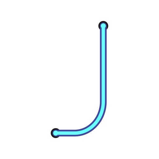 文字j Generic Outline Color icon