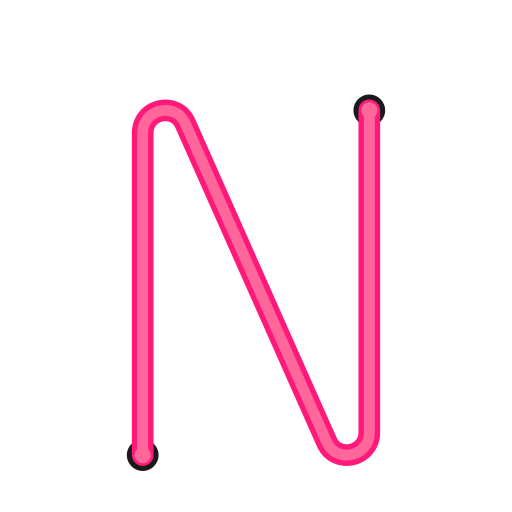 lettera n Generic Outline Color icona