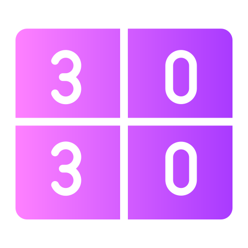 Number Generic Flat Gradient icon