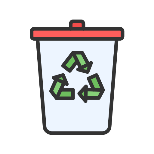 poubelle de recyclage Generic Outline Color Icône