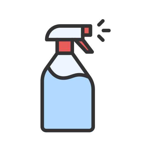 butelka z rozpylaczem Generic Outline Color ikona