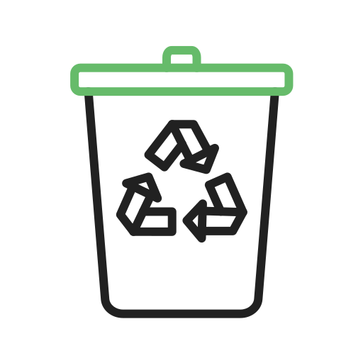 tacho de reciclaje Generic Outline Color icono