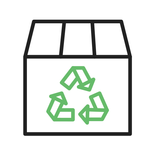 caja de reciclaje Generic Outline Color icono