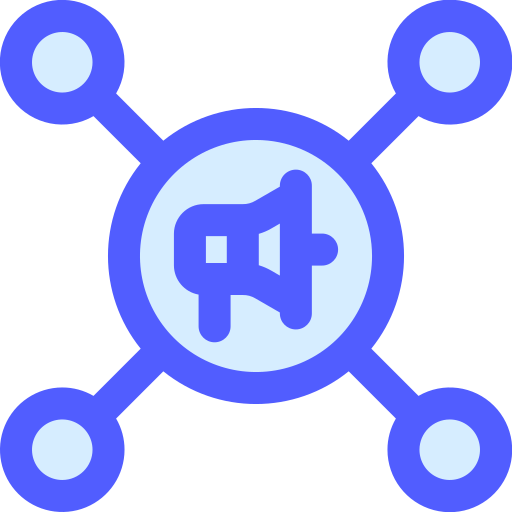 Social marketing Generic Blue icon
