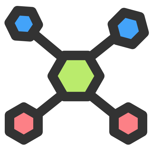 molécule Generic Outline Color Icône