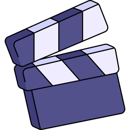 clapperboard Generic Thin Outline Color icon