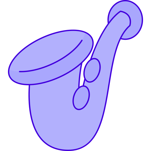 Saxophone Generic Thin Outline Color icon