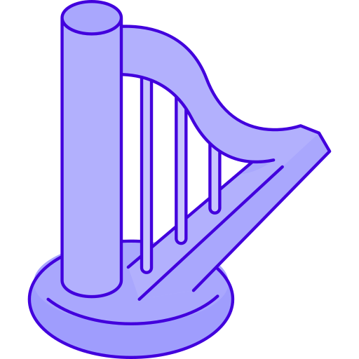 harp Generic Thin Outline Color icoon