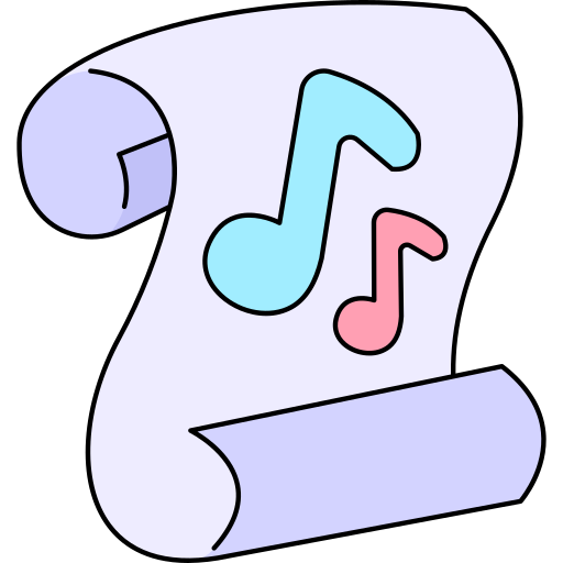 Sheet music Generic Thin Outline Color icon