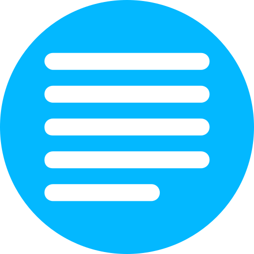 왼쪽 정렬 Generic Blue icon