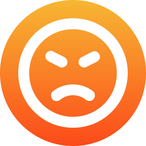 Angry Generic Flat Gradient icon