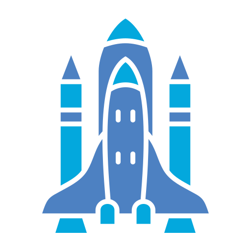 space shuttle Generic Blue icona