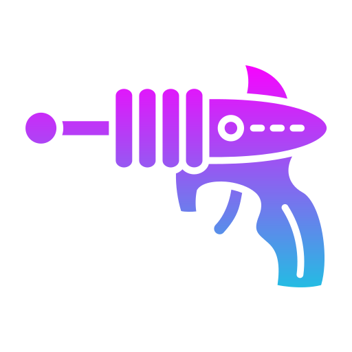 pistola spaziale Generic Flat Gradient icona