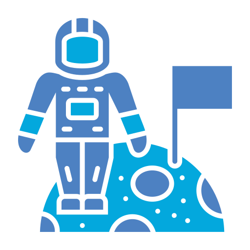 Moon landing Generic Blue icon