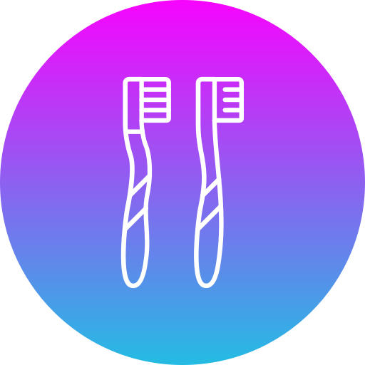 szczoteczki do zębów Generic Flat Gradient ikona