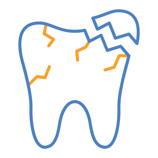 Сломанный зуб Generic Outline Color иконка