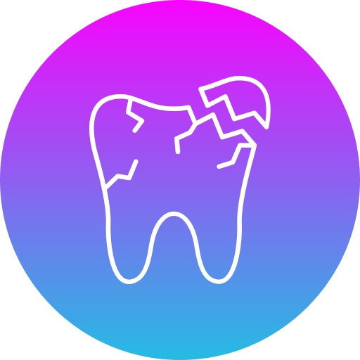 złamany ząb Generic Flat Gradient ikona