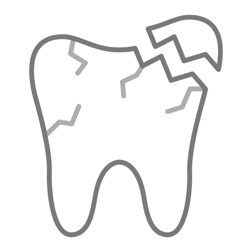 gebroken tand Generic Grey icoon