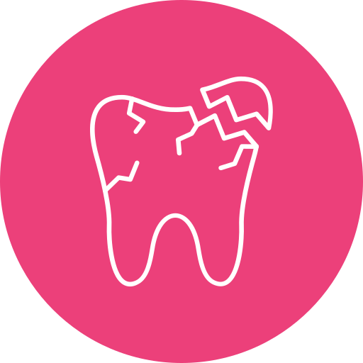 Broken Tooth Generic Flat icon