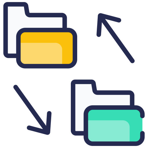 transferencia de datos Generic Outline Color icono