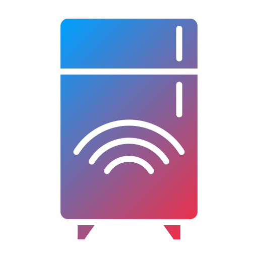 inteligentna lodówka Generic Flat Gradient ikona