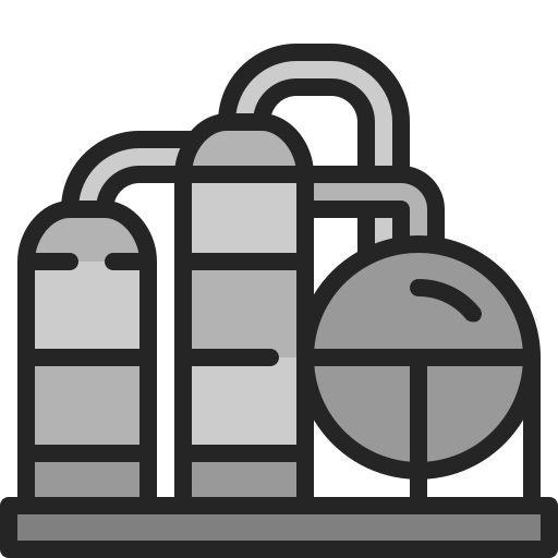 refinería de petróleo Generic Outline Color icono