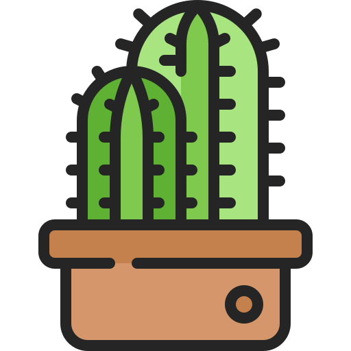 cactus Generic Outline Color icona