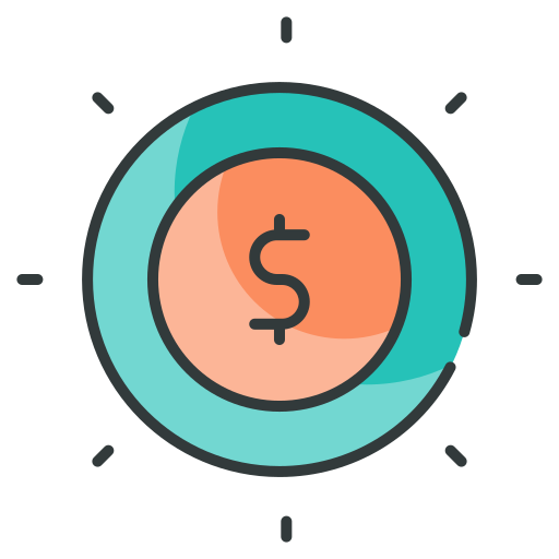 Coin Generic Outline Color icon