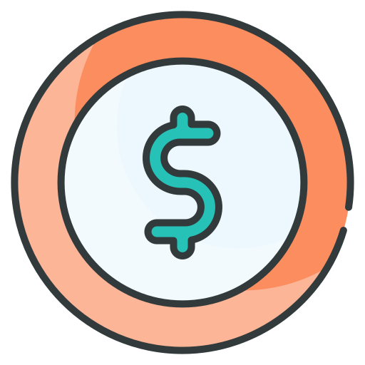 Dollar sign Generic Outline Color icon