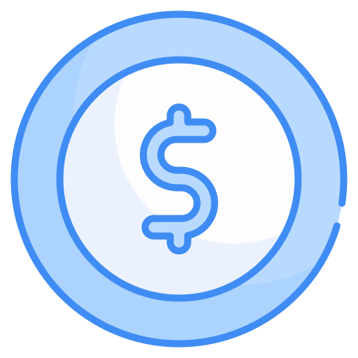 simbolo del dollaro Generic Blue icona