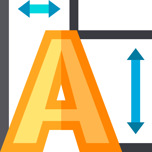 typografie Basic Straight Flat icon