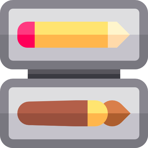 caja de lápices Basic Straight Flat icono