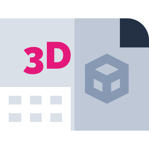 3d Basic Straight Flat icon