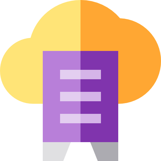 Cloud data Basic Straight Flat icon