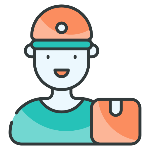 Delivery Man Generic Outline Color icon