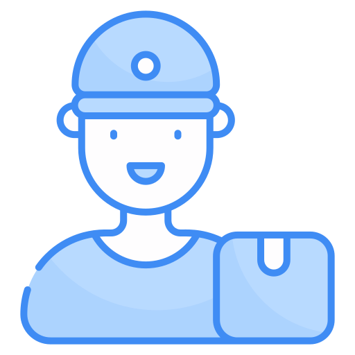 Delivery Man Generic Blue icon