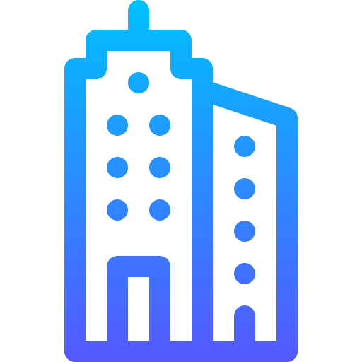 Skyscraper Basic Gradient Lineal color icon