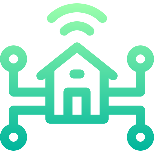Smart house Basic Gradient Lineal color icon